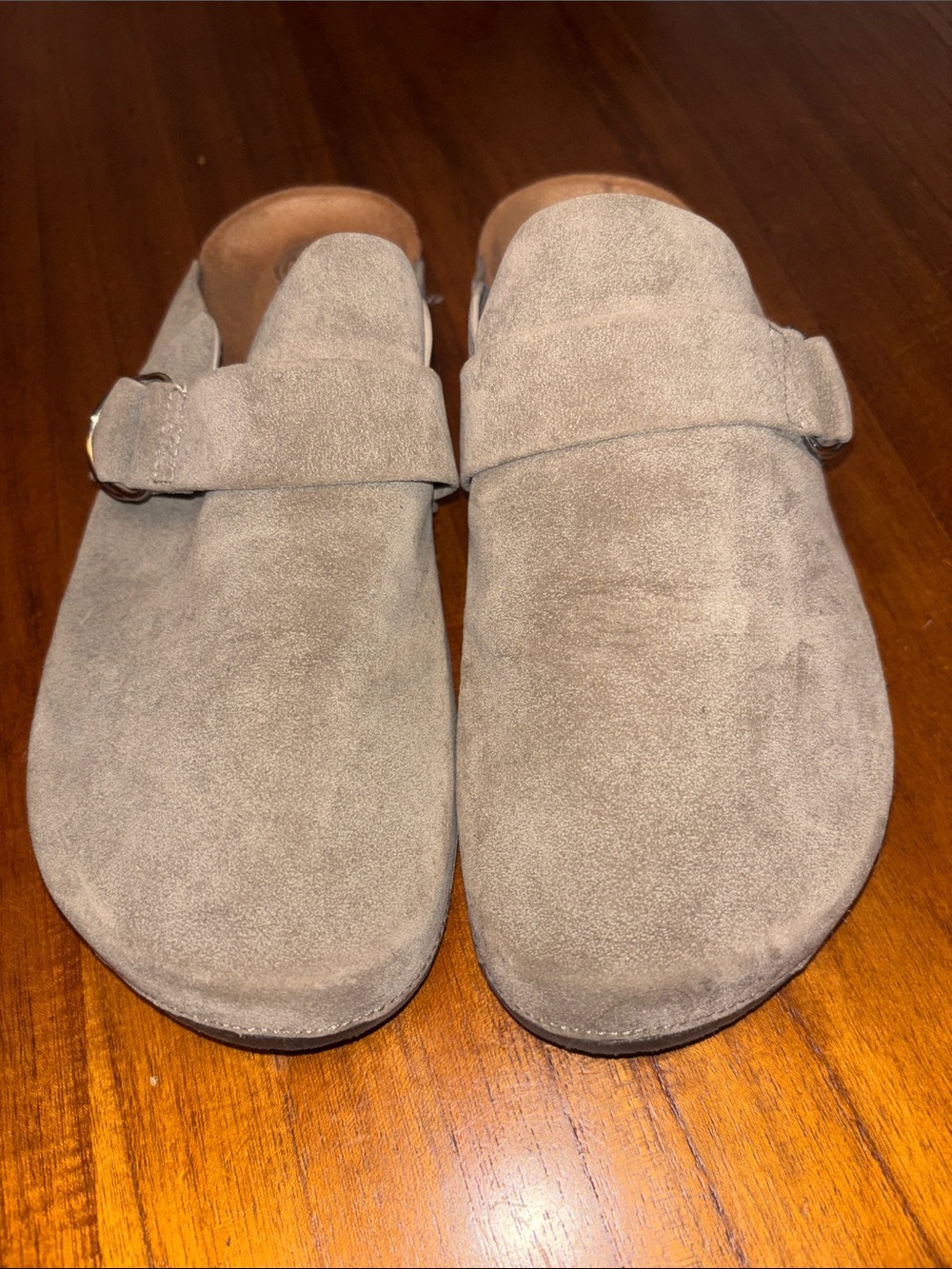 wonder nation Gray Suede Slip-On Kids Clogs